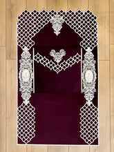 Sema Dark Purple Embroidered Islamic Prayer Rug - Sena Designs, Luxury Sejadah Accessories, Janamaz Islamic Products, Ramadan Kareem Gifts, Muslim Gifts, Eid Gifts & Presents Prayer Mats,SD-PRUG-SEMA-Pur-NC,SD-PRUG-SEMA-Pur-WC