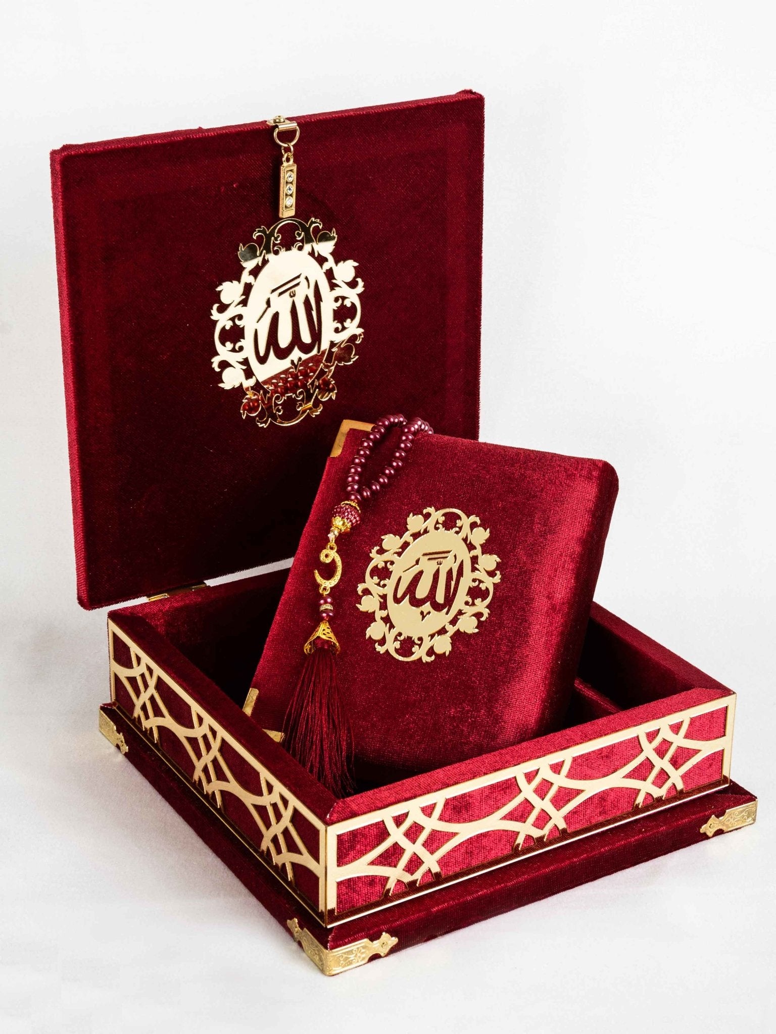 Holy Quran Keepsake Beyza Gift Set - Red