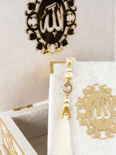 Holy Quran Cream Velvet Box - Sena Designs, Qur'an Box & Rosary, Tesbih & Islamic Accessories, Eid Ramadan Gifts, Muslim Decor,SD-ENSR-QRNBX-Crea