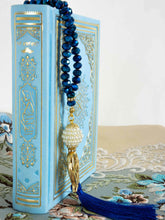 Islamic Blue Gift Box Set - Sena Designs, Prayer Rug Rosary Qur'an Set, Eid Gifts Ramadan Presents, Tesbih & Islamic Accessories,SD-ENSR-GFTBX-Blu-1S,SD-ENSR-GFTBX-Blu-2S,SD-ENSR-GFTBX-Blu-3S