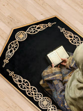 Meral Black & Copper Oriental Prayer Rug - Sena Designs, Luxury Thick Sejadah With Padding Accessories, Janamaz Islamic Products, Ramadan Kareem Gifts, Muslim Gifts, Eid Gifts & Presents,SD-PRUG-MRL-BlaCop-NC-NP,SD-PRUG-MRL-BlaCop-NC-WP,SD-PRUG-MRL-BlaCop-WC-NP,SD-PRUG-MRL-BlaCop-WC-WP