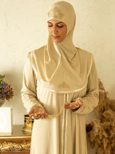 Ottoman Beige Prayer Dress - Sena Designs, Luxury Islamic Muslim Fashion, Eid Ramadan Prayer Gifts Uniform, Best Rosary Dua Dress Set, Unique Beautiful Islam Dress,SD-PDRESS-OTTMN-Be-S,SD-PDRESS-OTTMN-Be-M,SD-PDRESS-OTTMN-Be-L,SD-PDRESS-OTTMN-Be-XL