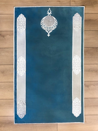 Secde Turquoise Blue Prayer Rug - Sena Designs, Luxury Thick Sejadah With Padding Accessories, Janamaz Islamic Products, Ramadan Kareem Gifts, Muslim Gifts, Eid Gifts & Presents,SD-PRUG-SCDE-Tur-NC-NP,SD-PRUG-SCDE-Tur-NC-WP,SD-PRUG-SCDE-Tur-WC-NP,SD-PRUG-SCDE-Tur-WC-WP