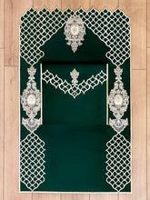 Sema Emerald Green Prayer Rug - Sena Designs, Luxury Sejadah Accessories, Janamaz Islamic Products, Ramadan Kareem Gifts, Muslim Gifts, Eid Gifts & Presents Prayer Mats,SD-PRUG-SEMA-Gree-NC,SD-PRUG-SEMA-Gree-WC
