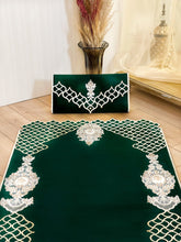 Sema Emerald Green Prayer Rug - Sena Designs, Luxury Sejadah Accessories, Janamaz Islamic Products, Ramadan Kareem Gifts, Muslim Gifts, Eid Gifts & Presents Prayer Mats,SD-PRUG-SEMA-Gree-NC,SD-PRUG-SEMA-Gree-WC